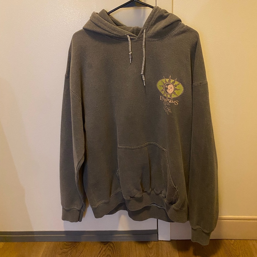 UO Living Forms Overdyed Hoodie Sweatshirt